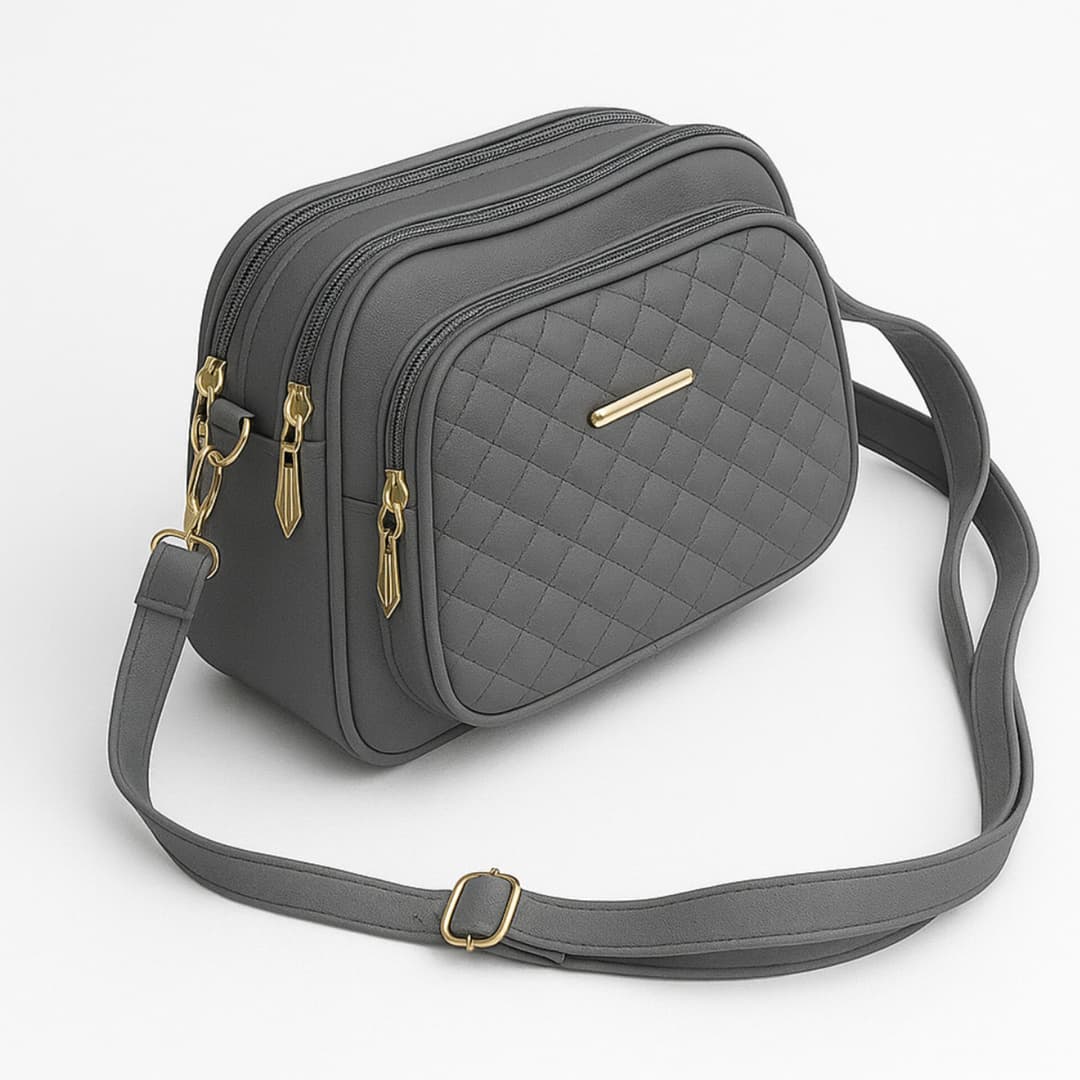 Premium Quilted Crossbody Bag for Women | Elegant Design in Brown Colors