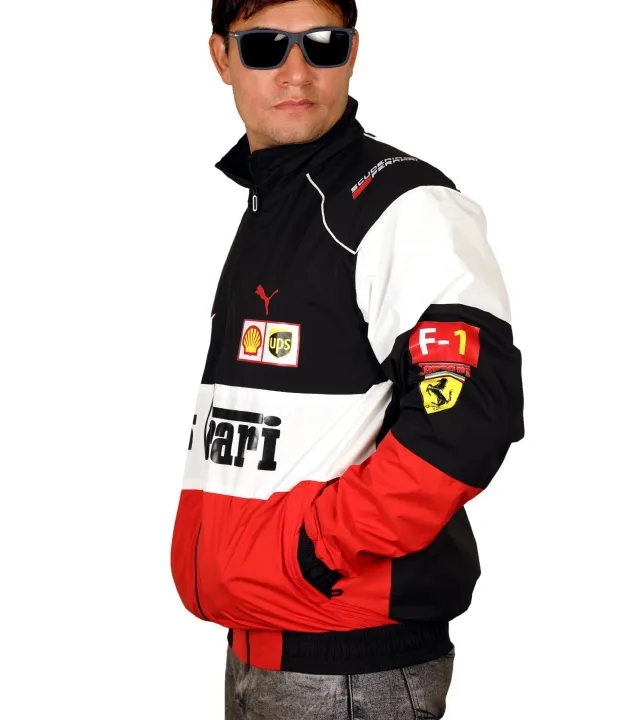 New F1 Ferrari Vintage Racing Jacket Ferrari Printed Rider Jackets | Printed | Trend Biker Outwear. 2
