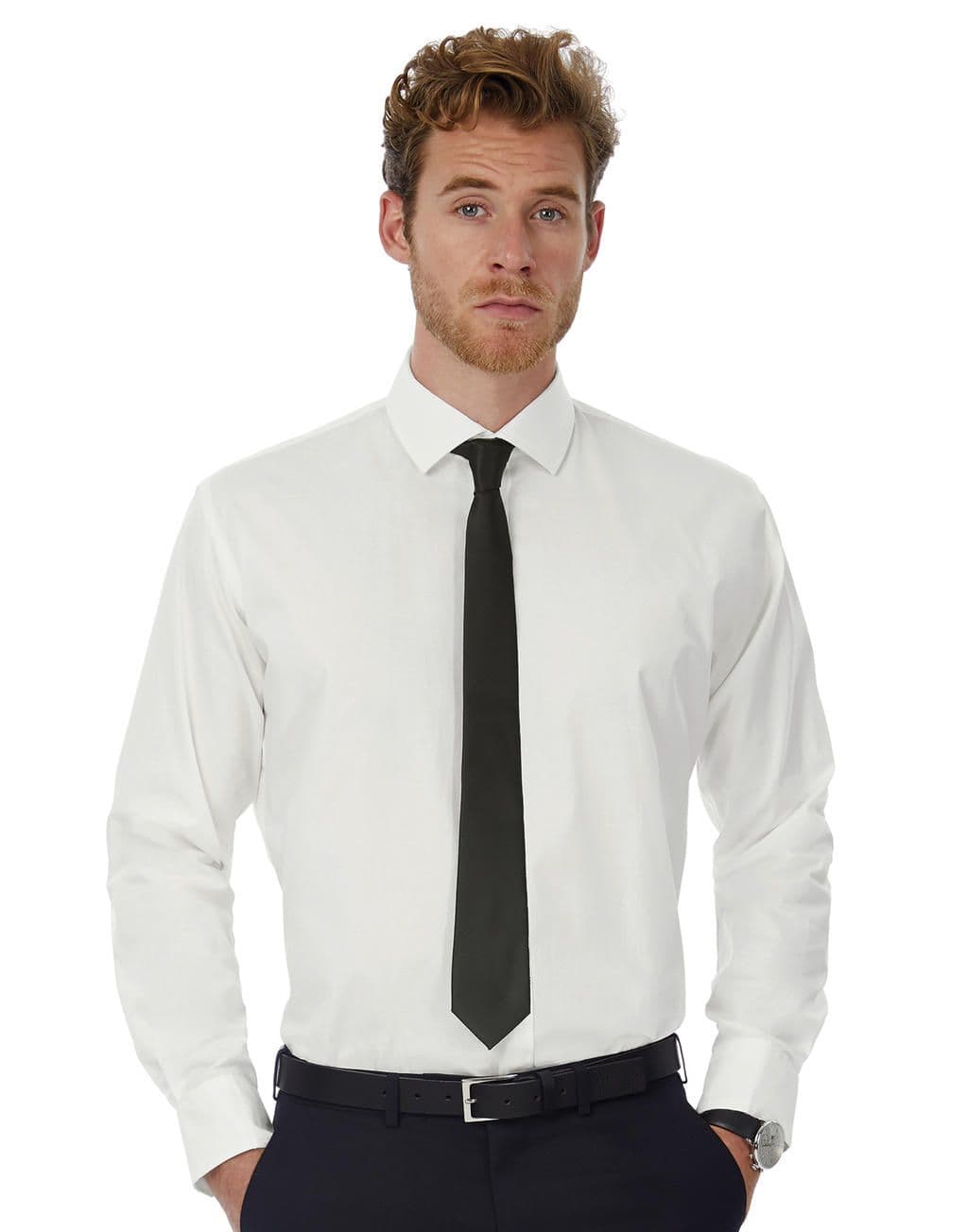 Tie Shiny Mens Solid Skinny 2" Inch Black Necktie Tie 1