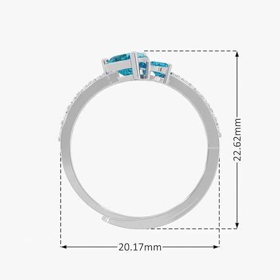Silver 18K Gold and Rose Gold Plated Layered Love Dual Hearts Ring 2