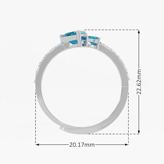 Silver 18K Gold and Rose Gold Plated Layered Love Dual Hearts Ring 1