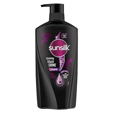 Sunsilk Black Shine, Shampoo, 625ml, for Shiny, Moisturised & Fuller Hair, with Amla + Oil & Pearl Protein, Paraben-Free