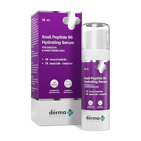 The Derma Co. Snail Peptide 96 Hydrating Serum with Niacinamide & Peptide Complex for Smooth & Moisturized Skin, Snail Mucin Serum, Dull Skin & Fine Lines, Korean Skincare - 30 ml