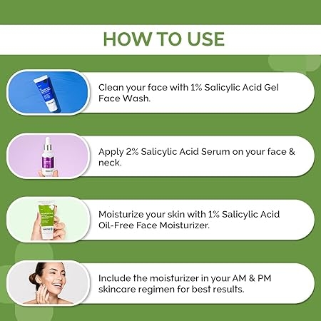 The Derma Co 1% Salicylic Acid Oil-Free Face Moisturizer with Oat Extract for Active Acne - 50g 5