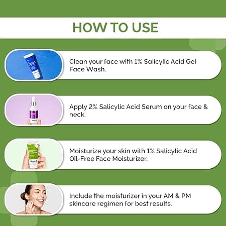 The Derma Co 1% Salicylic Acid Oil-Free Face Moisturizer with Oat Extract for Active Acne - 50g 4