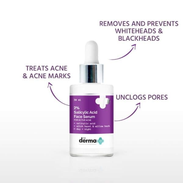 The Derma Co. 2% Salicylic Acid Serum for Face for Active Acne with Witch Hazel - 30 ml 2