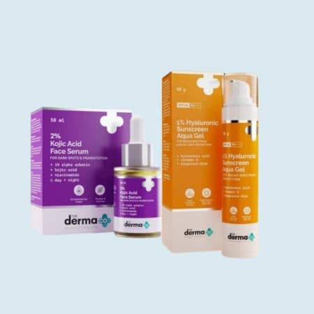The Derma co kojic Acid face serum and 1% hyluronic Acid Face serum Sets ( Best selling for Male and female Both) 1