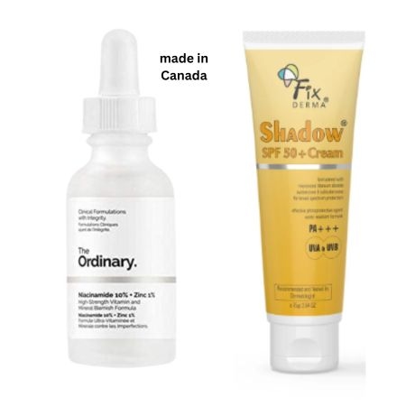 The Ordinary Hyaluronic Acid 2% + B5 Face Serum 30ml With Fix Derma Shadow Sunscreen 50 spf, 75g 1