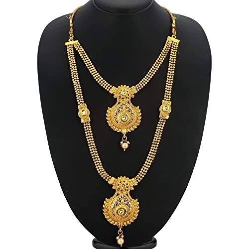 Traditional Gold Plated Peacock Design Necklace Set For Women 7