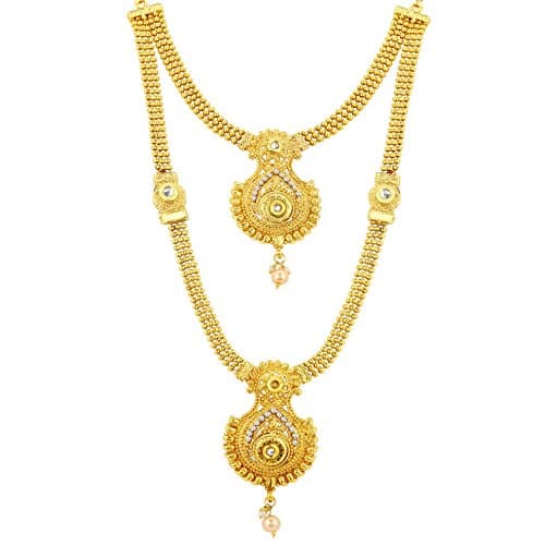 Traditional Gold Plated Peacock Design Necklace Set For Women 5