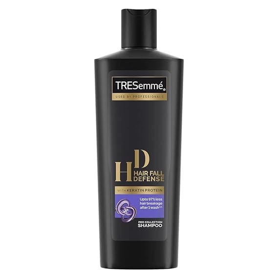 Tresemme Hair Fall Defence, Black Shampoo, 340ml,for Strong Hair, with Keratin Protein, Prevents Hairfall due to Breakage, Nourishes Dry Hair & Frizz, for Men & Women 1
