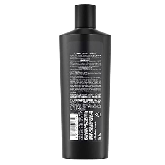 Tresemme Hair Fall Defence, Black Shampoo, 340ml,for Strong Hair, with Keratin Protein, Prevents Hairfall due to Breakage, Nourishes Dry Hair & Frizz, for Men & Women 1