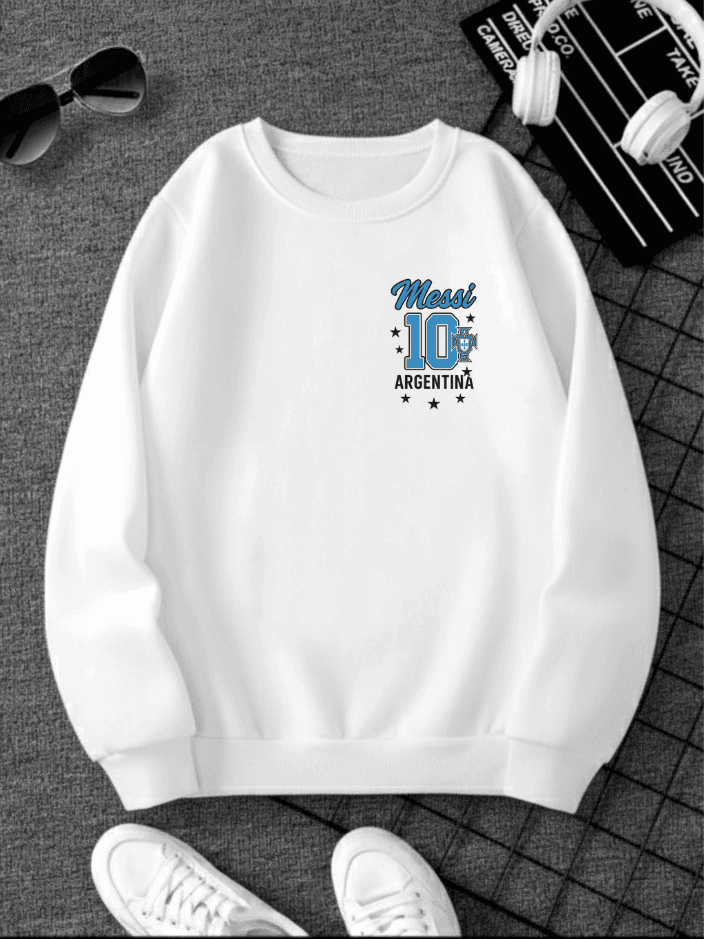 Premium Quality Messi Printed Sweat shirt for women and men 1