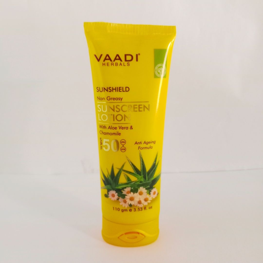 VAADI HERBALS Sunscreen Lotion For Sensitive Skin Type Spf 50, 110G 1