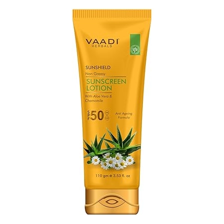 VAADI HERBALS Sunscreen Lotion For Sensitive Skin Type Spf 50, 110G 7