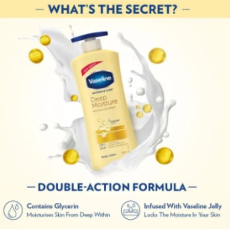 Vaseline Intensive Care Deep Restore With Pure Oat extract Body Lotion For Dry Skin, 400 ml 3