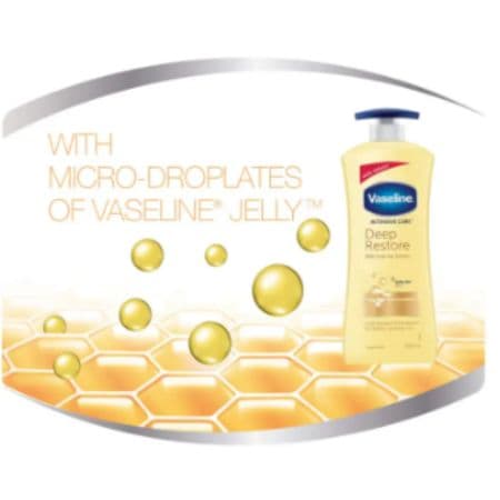 Vaseline Intensive Care Deep Restore With Pure Oat extract Body Lotion For Dry Skin, 400 ml 3