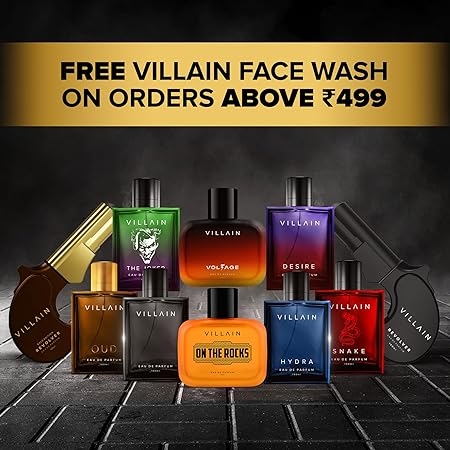 Villain Perfume For Men 100 ml, Long Lasting, Eau De Parfum Premium Long Lasting Fragrance Spray , Woody & Spicy 7