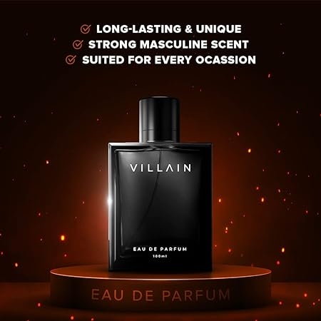 Villain Perfume For Men 100 ml, Long Lasting, Eau De Parfum Premium Long Lasting Fragrance Spray , Woody & Spicy 6