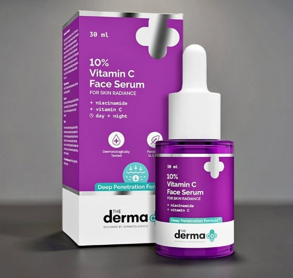 The Derma Co 10% Vitamin C Face Serum for Skin Radiance with Vitamin C, 5% Niacinamide & Hyaluronic Acid - 30ml 1