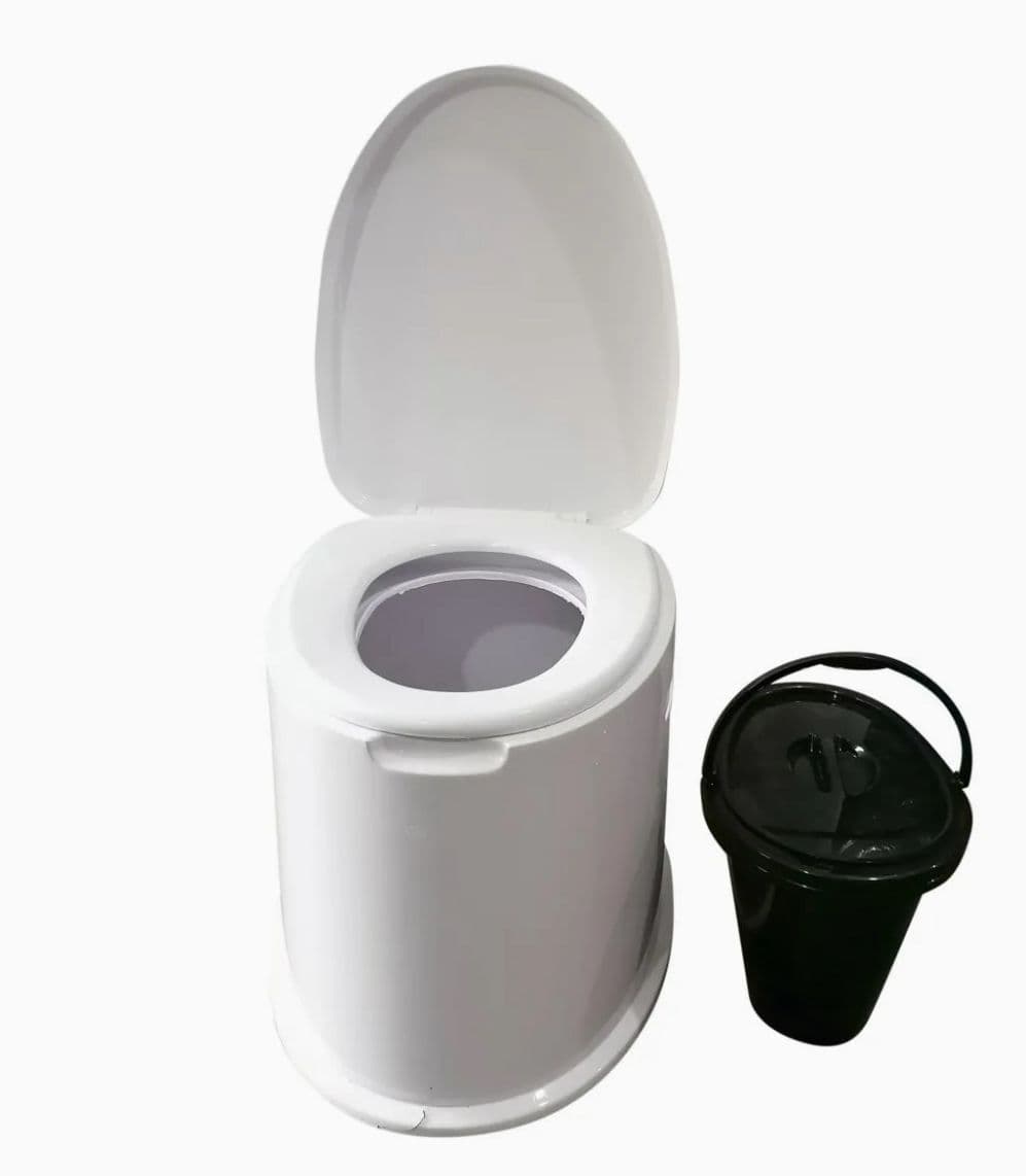 Portable Toilet Western Commode Converter Outdoor Indoor Best For Old And Sick With Two Buckets Fit On Toilet 2