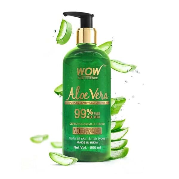 WOW Skin Science 99% Pure Aloe Vera Gel for Face, Skin & Hair - 500ml