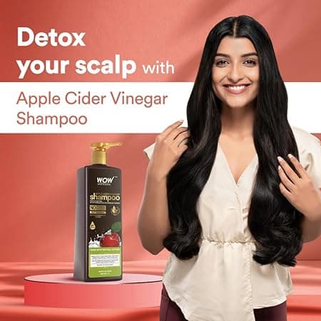 WOW Skin Science Apple Cider Vinegar Shampoo - 1L, Mild Anti-Dandruff Shampoo For Daily Use, Suitable For Men & Women, Balances PH Level, Contains No Sulphates, Parabens or Harmful Chemicals 2