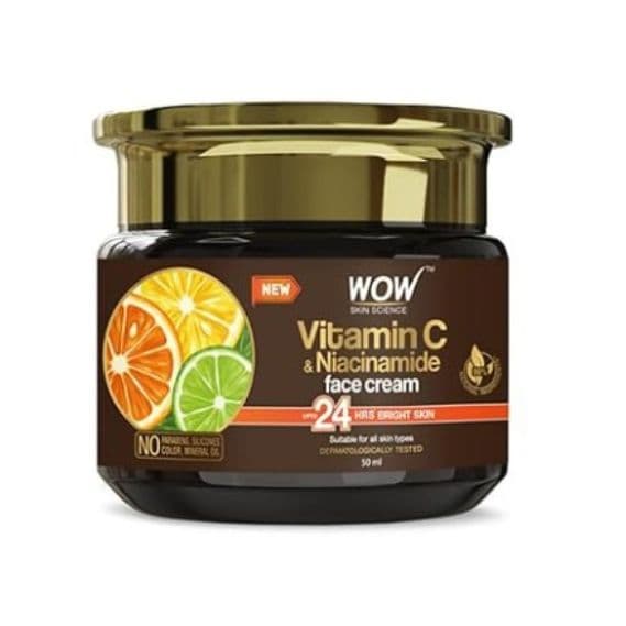 WOW Skin Science Vitamin C Face Cream - Oil Free -50 ml, Oil Free, Quick Absorbing - For All Skin Types - No Parabens, Silicones, Color, Mineral Oil & Synthetic Fragrance 1