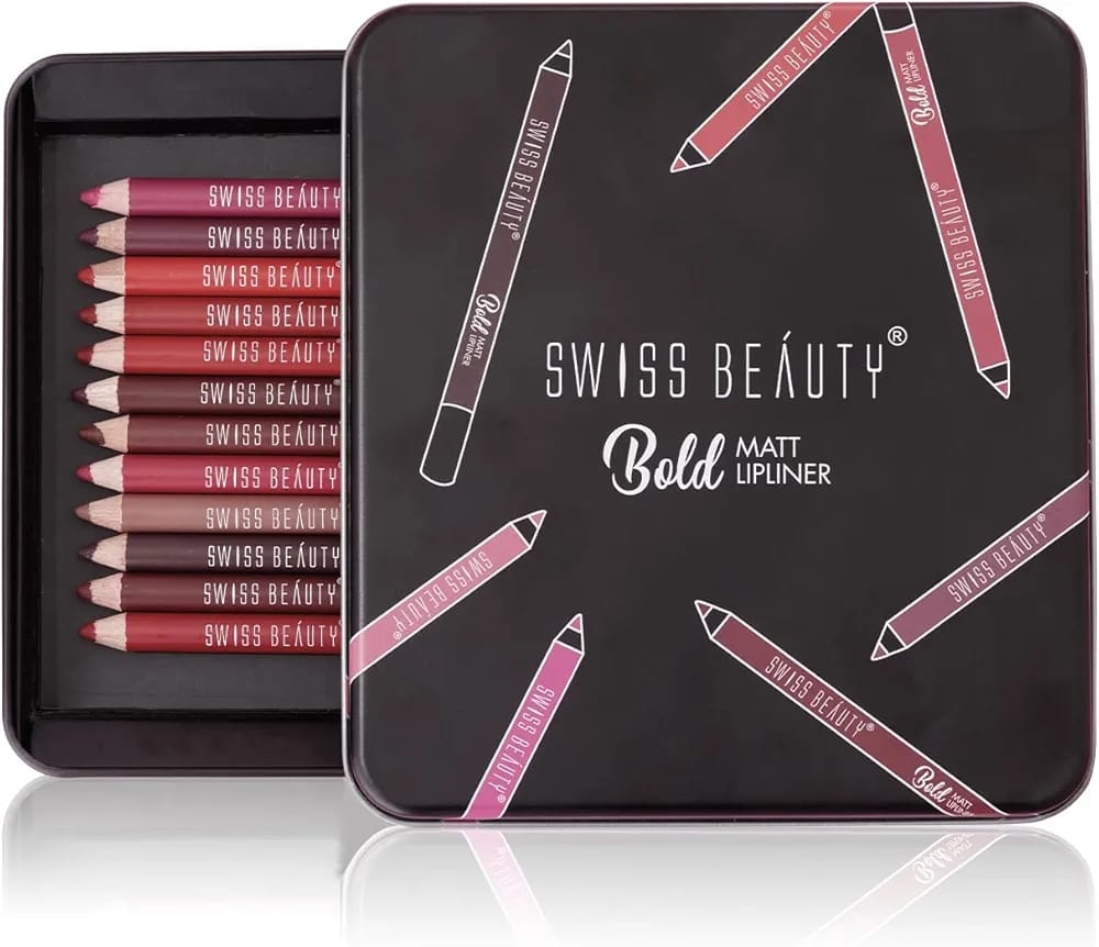 Swiss Beauty Bold Matt Lip Liner set 12Pcs 1
