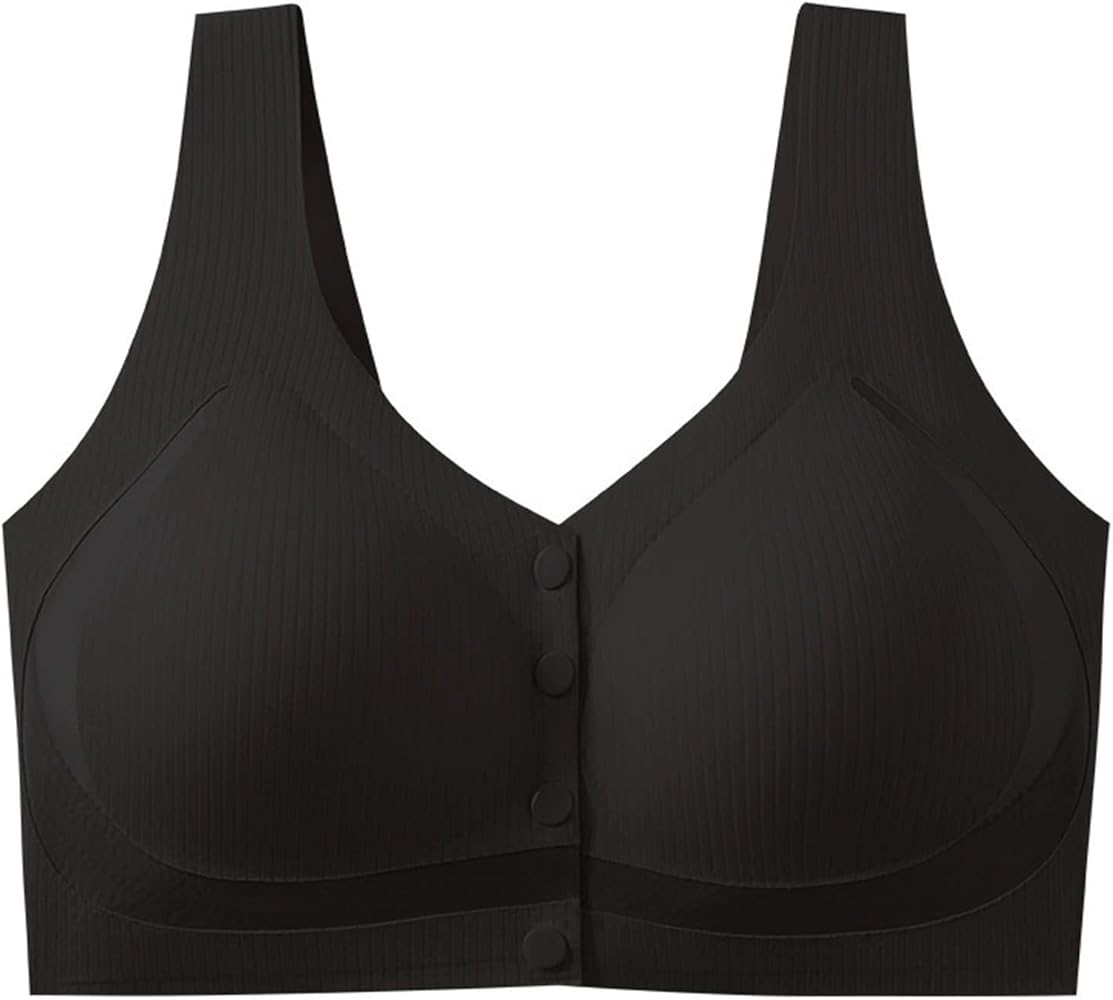Yoga Sports Seamless Bra Front Button Push Up Bra Anti-Sagging Wireless Bralett 1