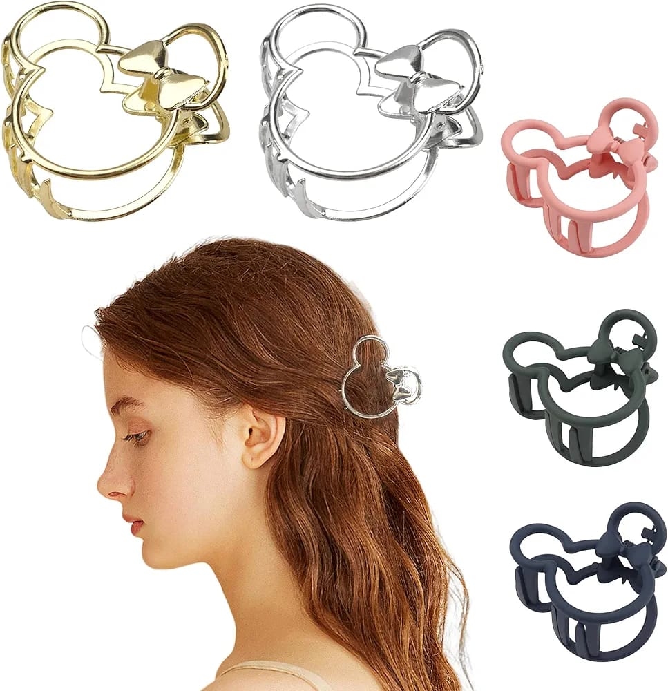 Mickey Mouse-inspired matte hair Clips 2Pcs 2