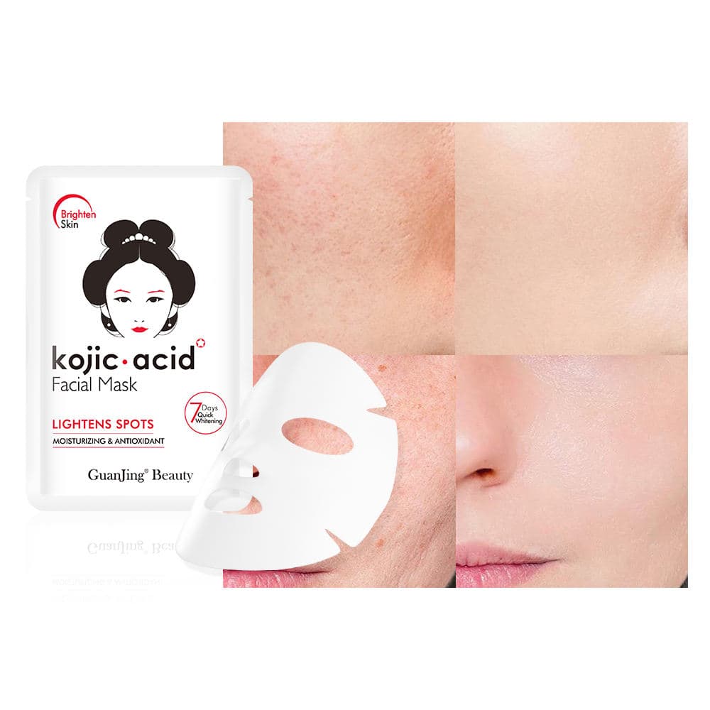 Kojic Acid Facial Masks Beauty Sheet Brighten Lightens Spots sheet Mask