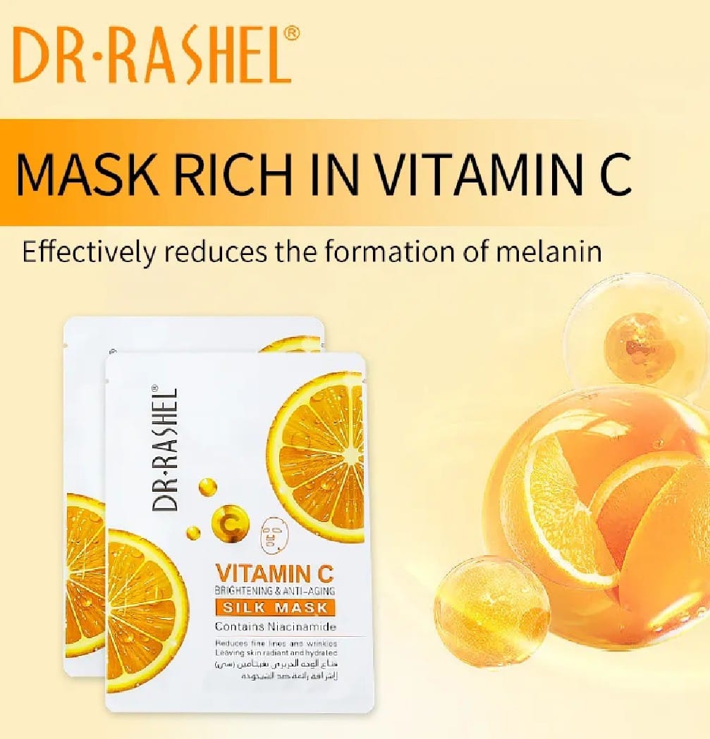 Dr. Rashel Vitamin C Brightening & Anti-Aging Silk Mask.2PCs 2