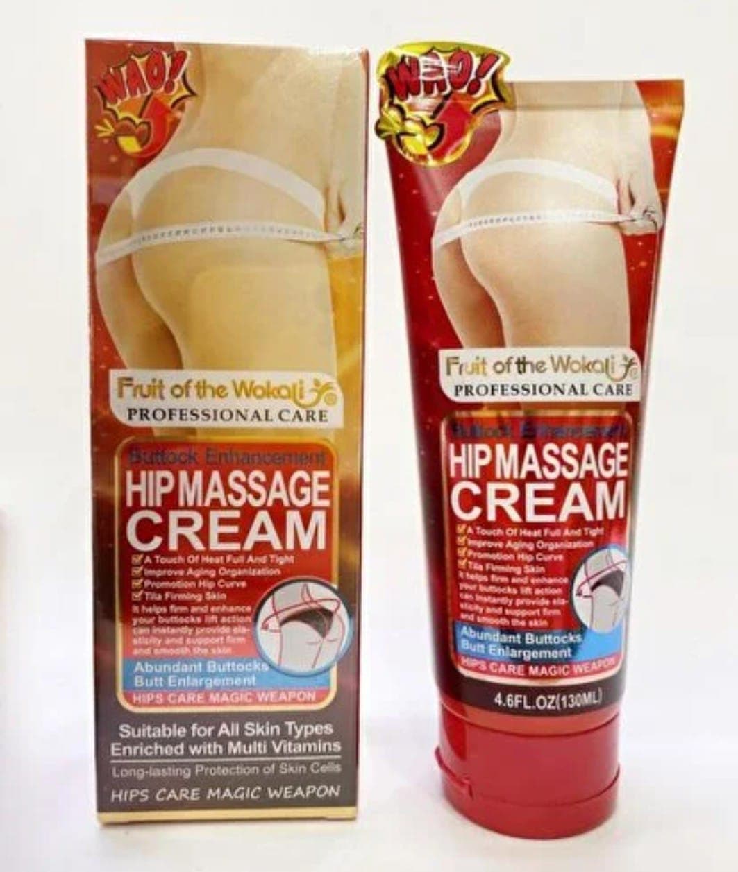 Fruit Of The Wokali Hip Massage Cream 130ml / Hip and Buttock Enhancement Firming Up Cream For Women 4