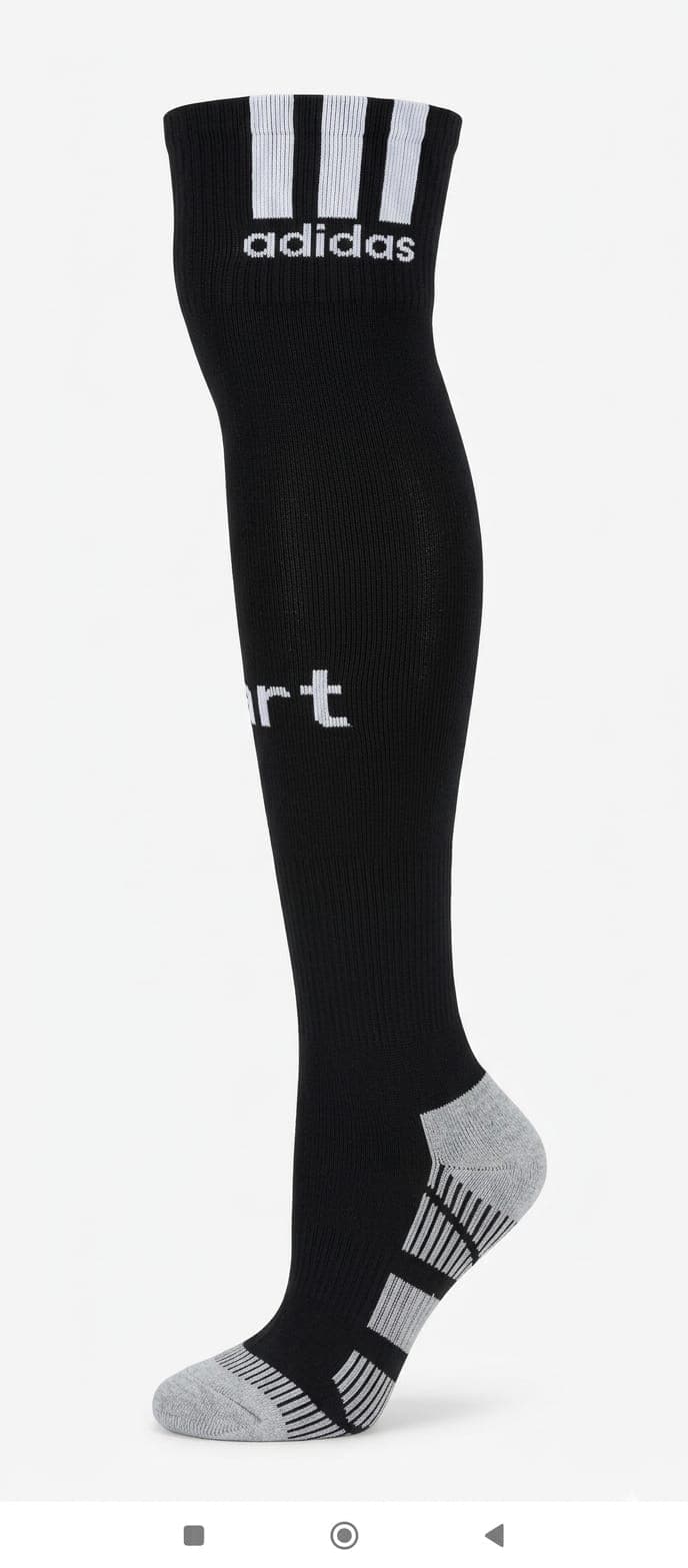 Men's Long Football Socks With White Stripes - Breathable Sports Knee High Stockings 4