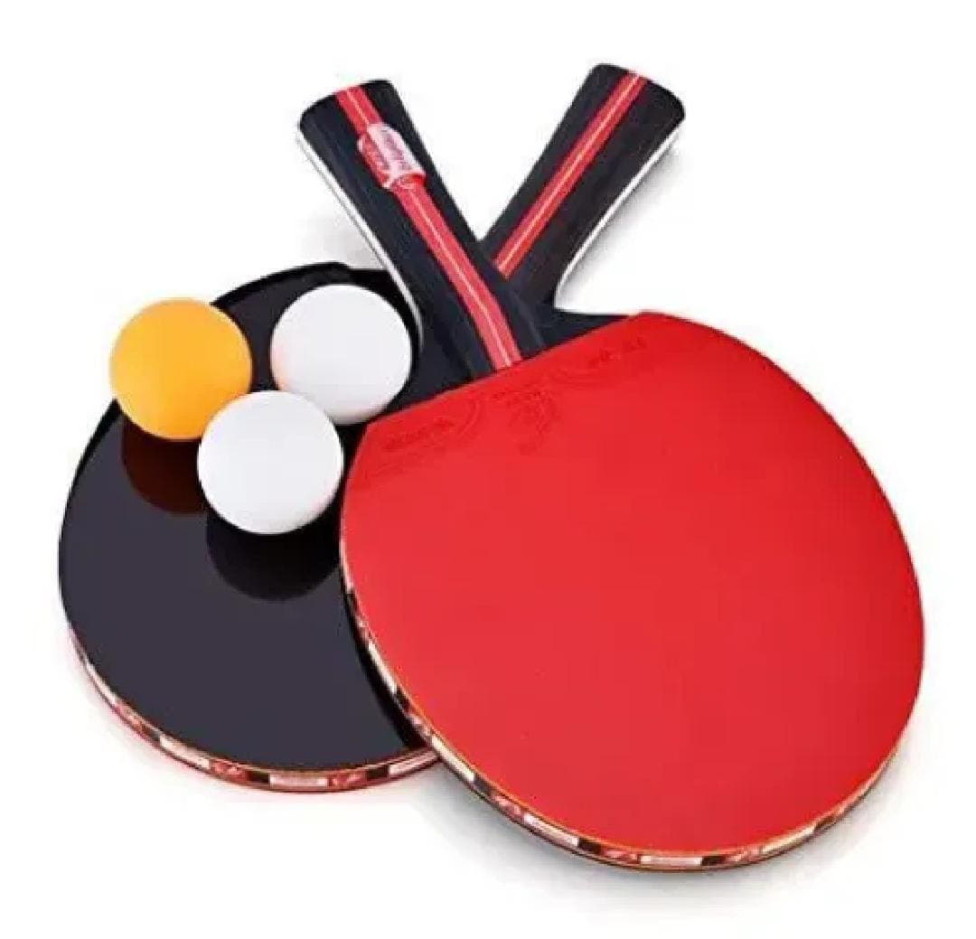 2Pcs bat Table Tennis Racket with 3 Balls 2