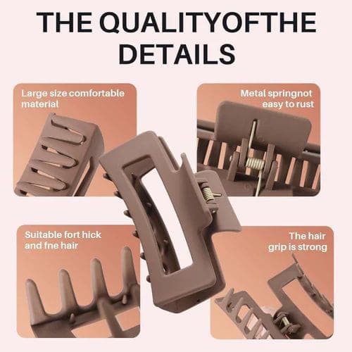 silicone hair claw clips 2PCs 4