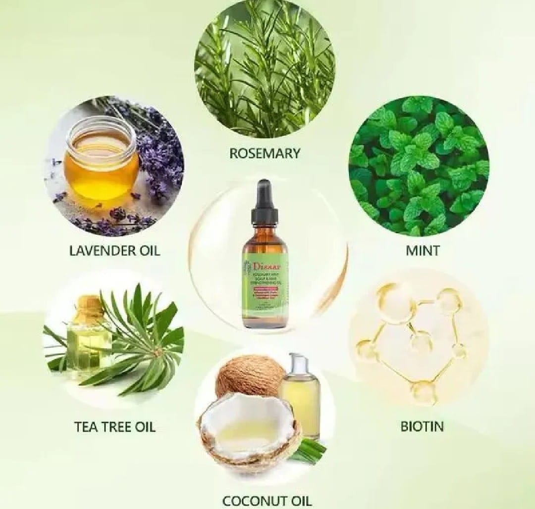 Disaar Rosemary Mint Scalp And Hair Strengthening Oil 60ml 2