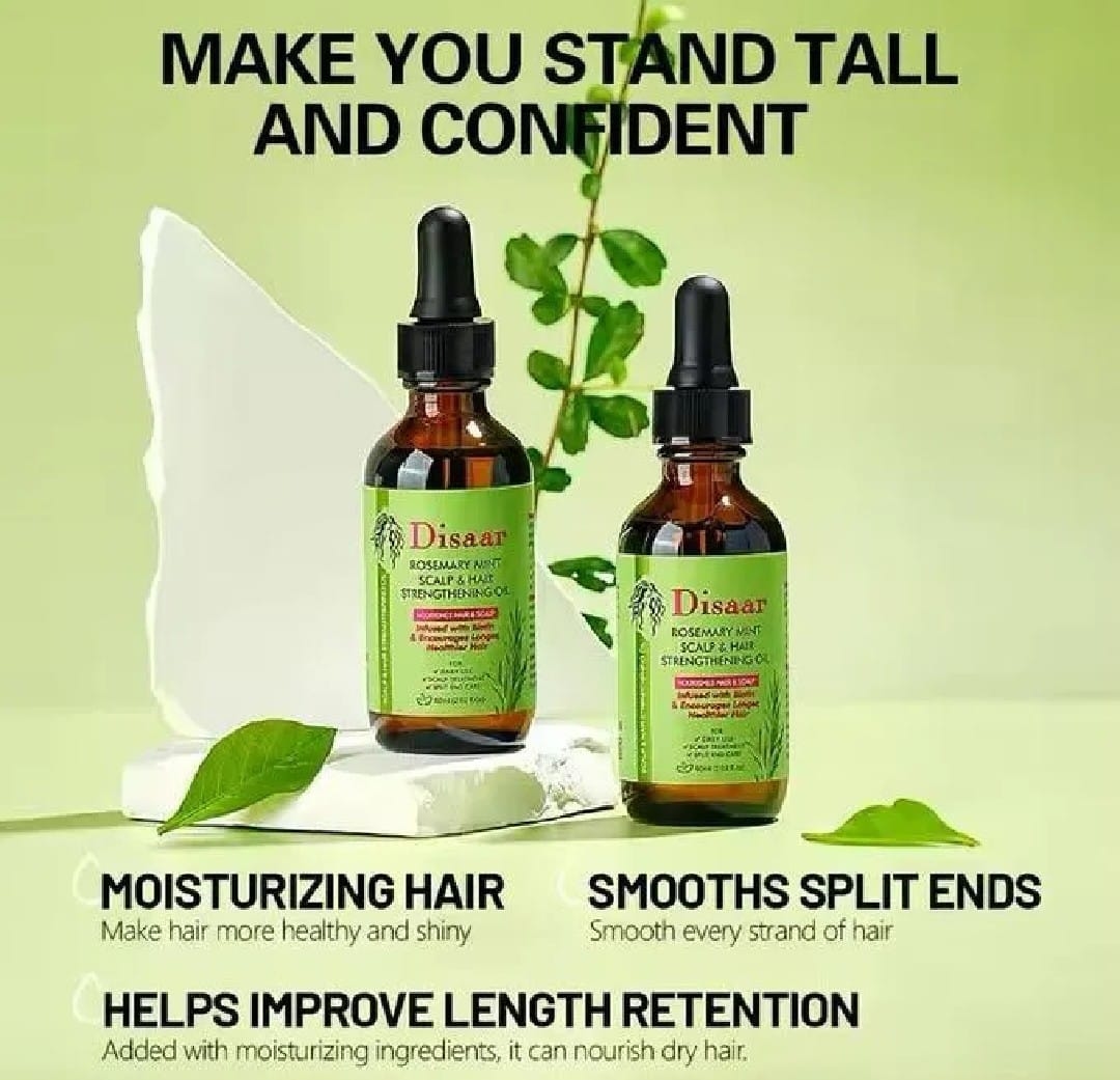 Disaar Rosemary Mint Scalp And Hair Strengthening Oil 60ml 1