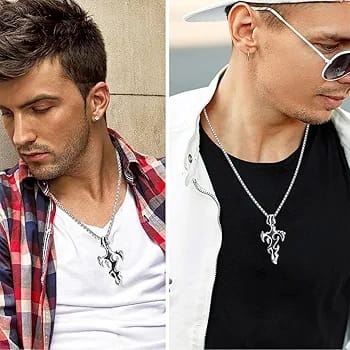 Stainless Steel Cross Pendant Chain Necklace – Unisex Fashion Jewelry for Daily Wear 1