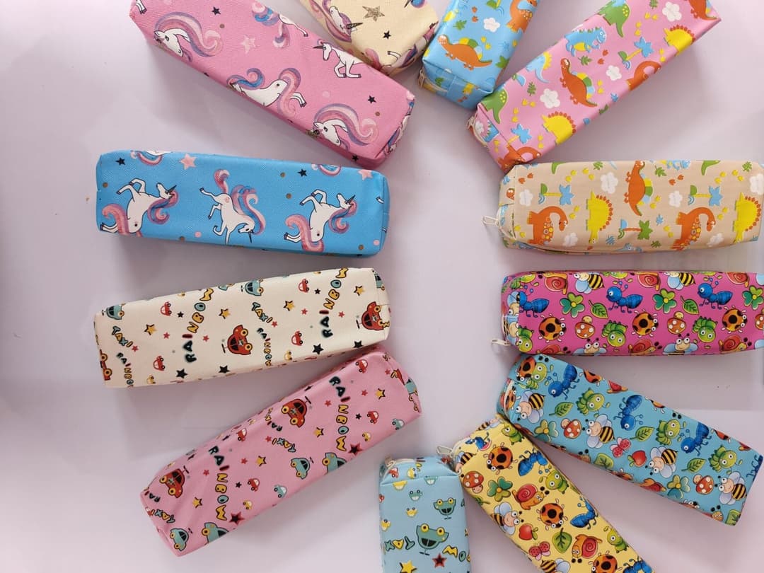 Print Pencil Pouch Pencil Organizer Bag for Pens, Crayons, Stationery, Tools, Color Pens (Random Color) 2