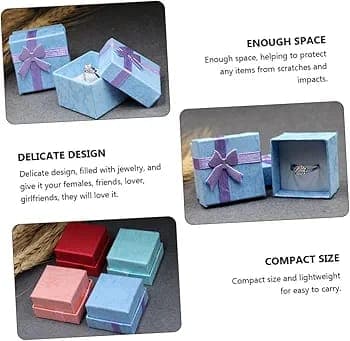Jewelry Gift Box PaperJewelry Boxes Earring Display Boxes Custom Jewelry Packaging Luxury Ring Box Pack Of 2 2
