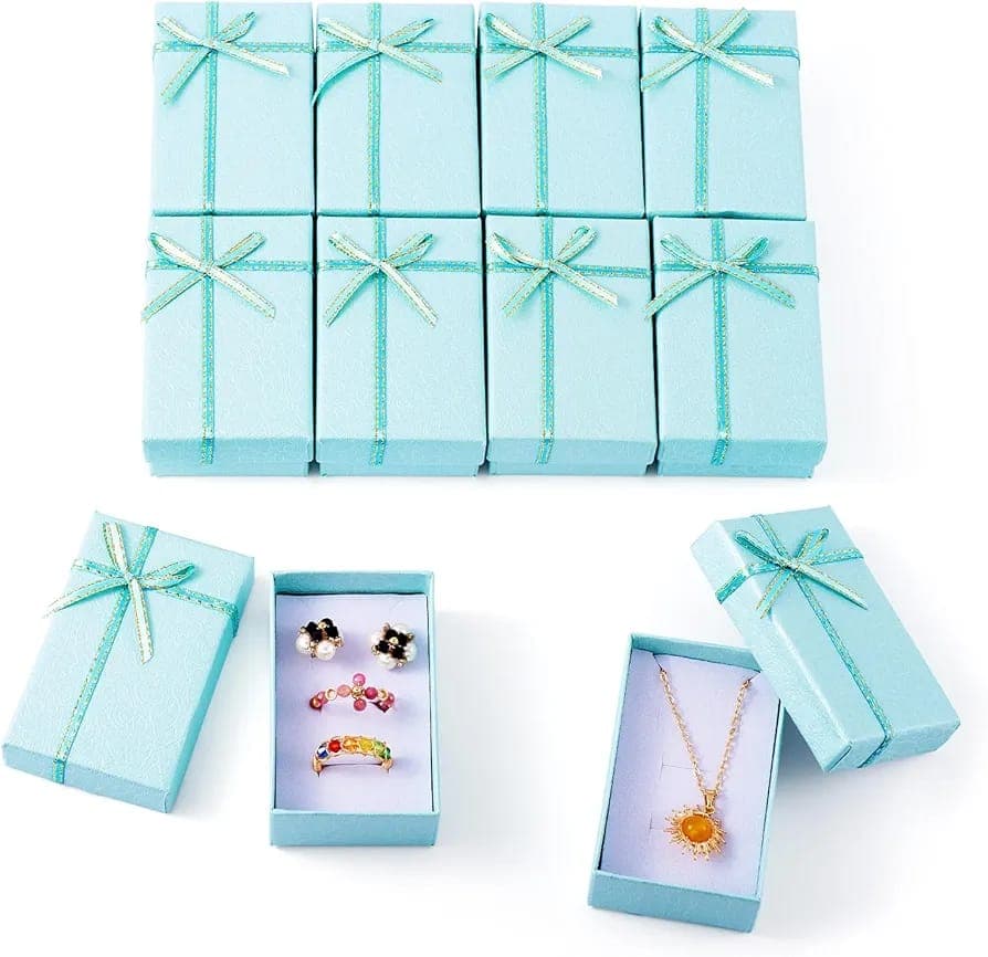 Rectangle Gift Boxes with Sponge Inside for Rings Necklaces Earrings Bracelet PCs 4