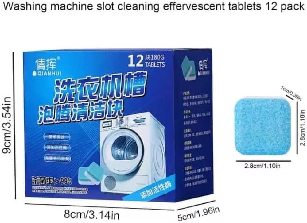 12 pcs Set Washing Machine Cleaner Tablet / Tub Cleaner / Drum Cleaner / Front And Top Load 3