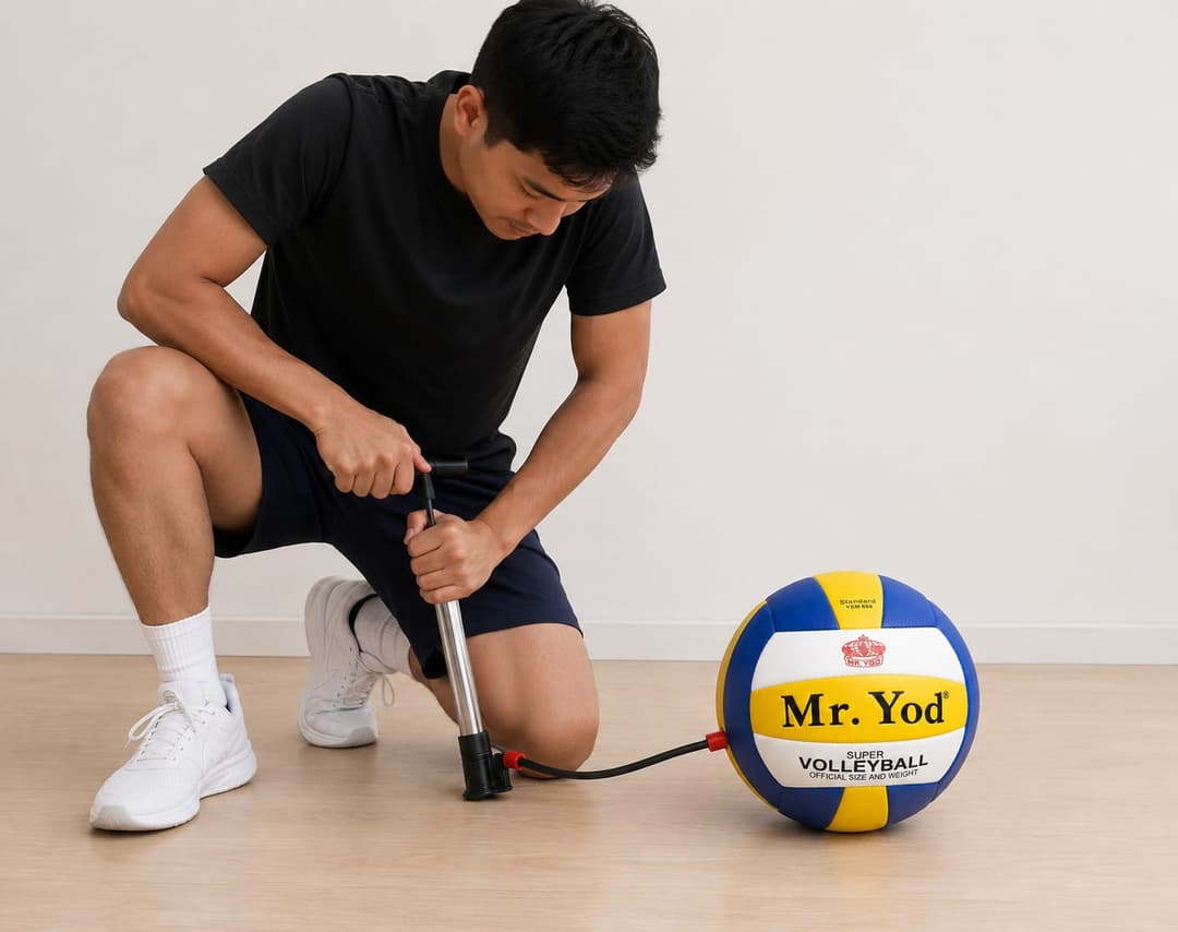 Mr. Yod Premium Volleyball with Pump – Size 5 Official Weight Indoor Outdoor Training Ball Set 1