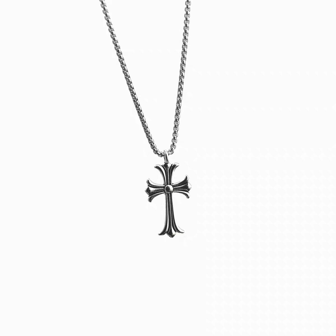 Chrome Hearts Cross Pendant Necklace for Men & Women – Stainless Steel Chain Jewelry 5