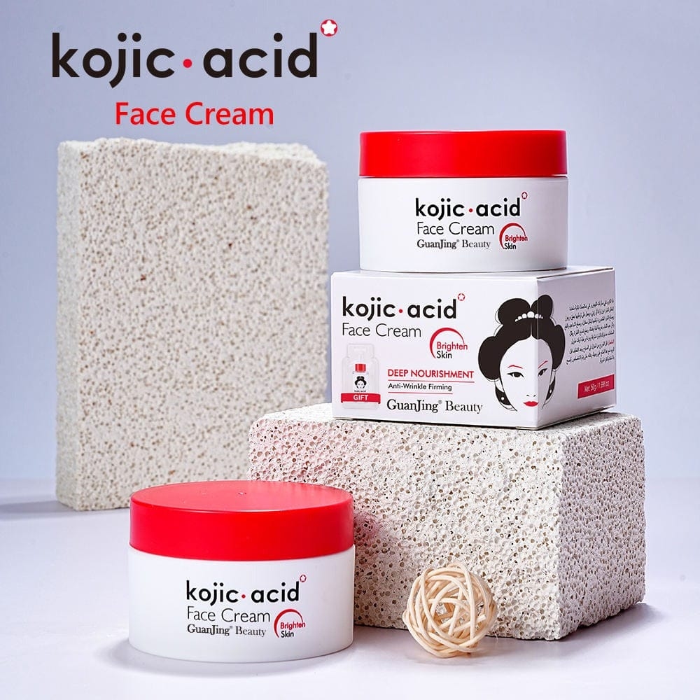 GuanJing Beauty Kojic Acid Face Cream – 50g Deep Nourishing & Brightening Facial Moisturizer for Radiant Skin Tone 1