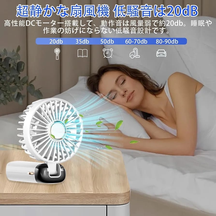 Mini Fan Portable Hand Fan,5 Speed And Rechargeable Battery 3
