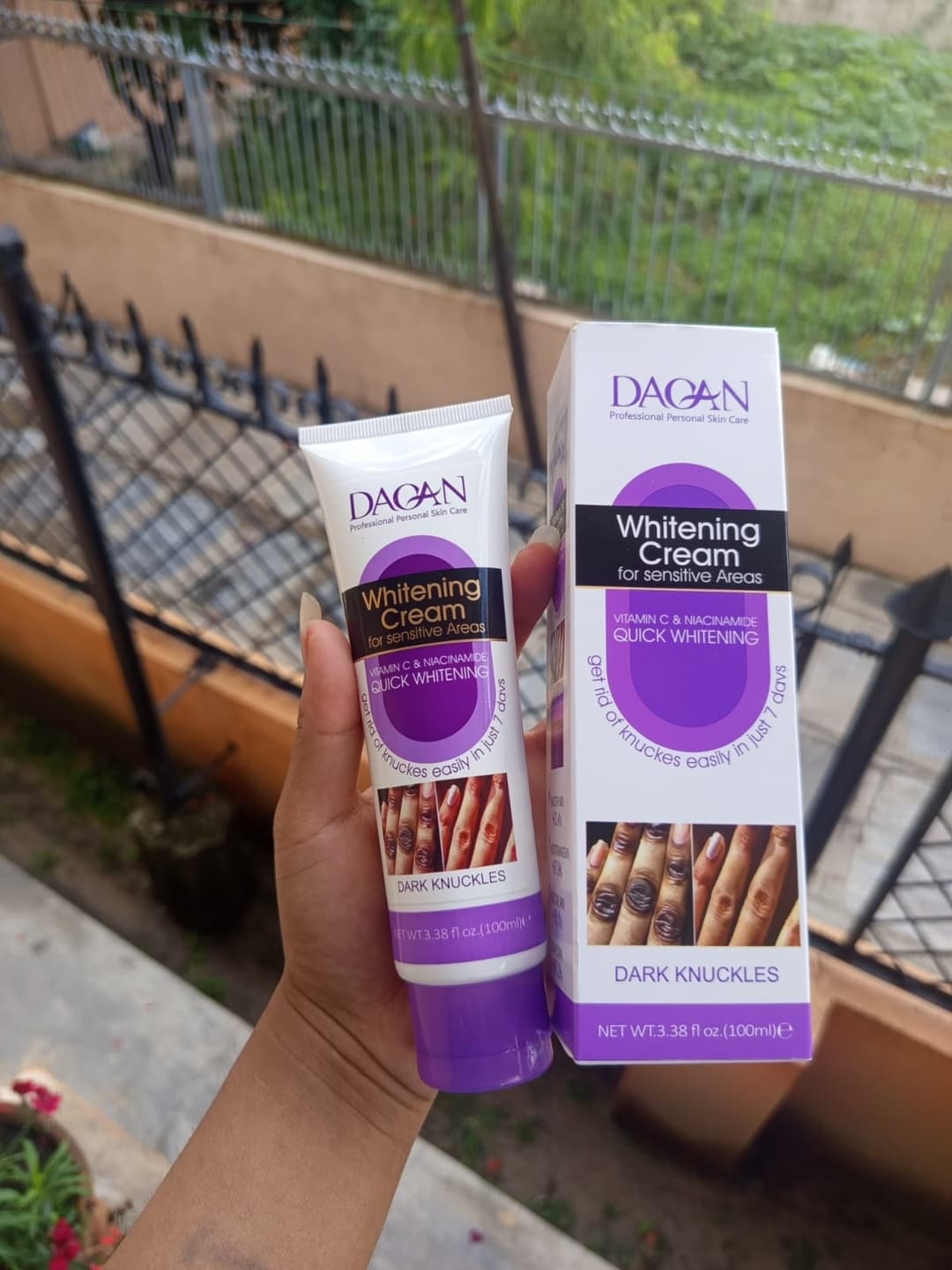 DACAN Whitening Cream For Sensitive Areas & Dark Knuckles 100ml - With Vitamin C & Niacinamide For Quick Whitening