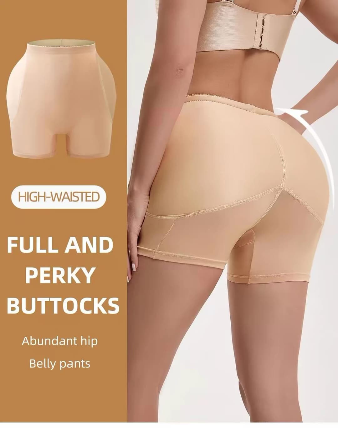 Women's Seamless Tummy Control Hip Pad Shorts | Comfortable Body Shaper 6